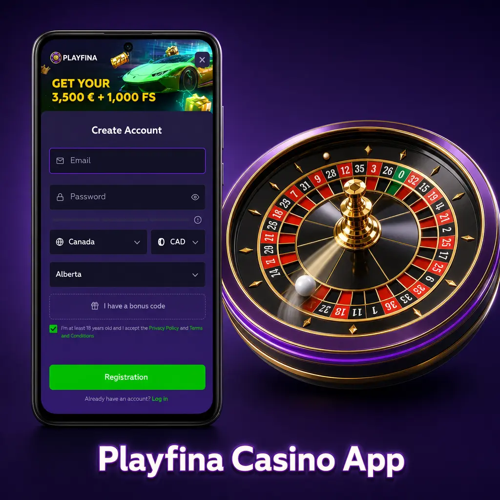 Playfina Casino App mit über 4.000 Slots, Live-Casino, Sportwetten und Bonus bis €1000 plus 600 Freispielen