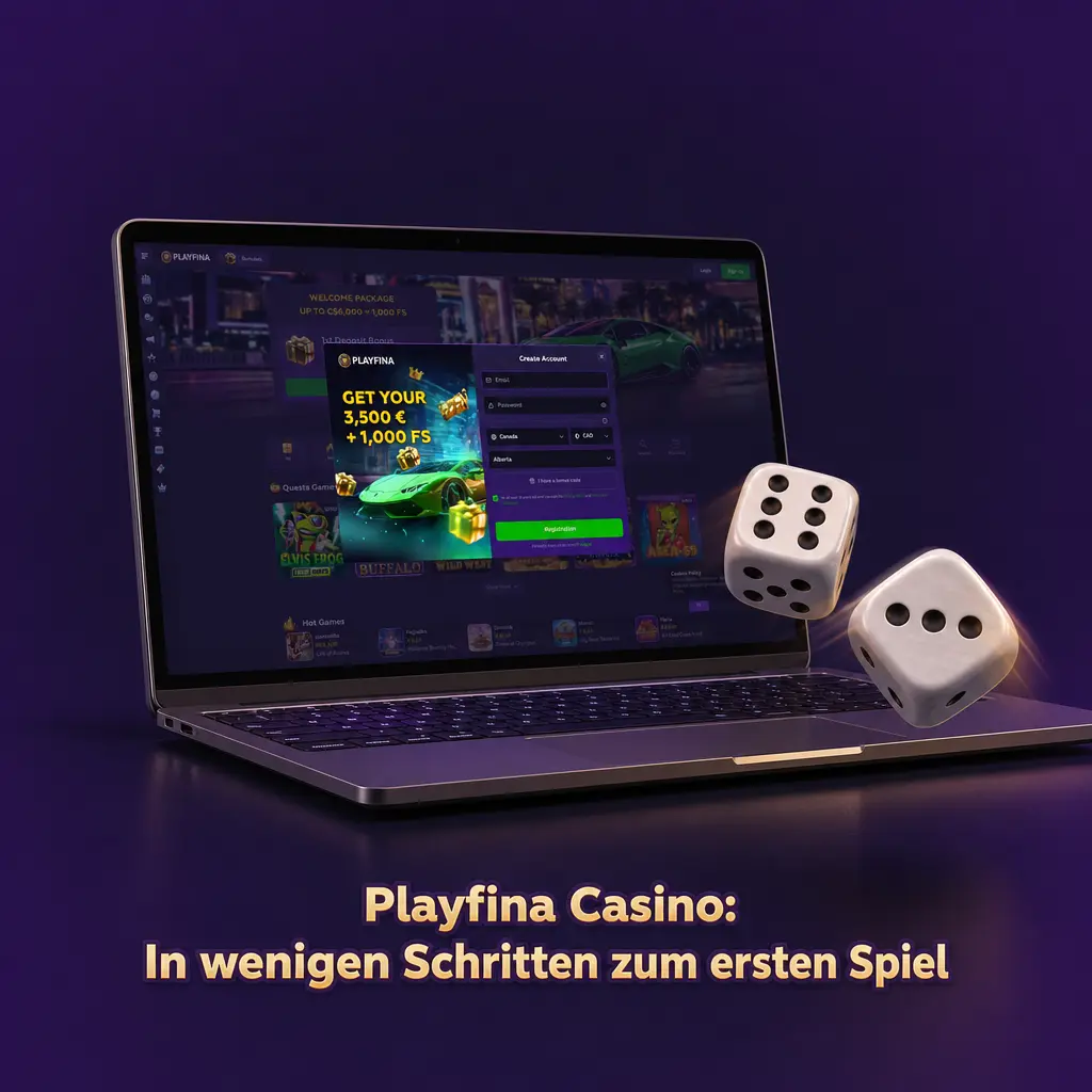 Playfina Casino Anmeldung: Schritt-für-Schritt-Anleitung zur Registrierung, Einzahlung und Bonusaktivierung für das erste Spiel.