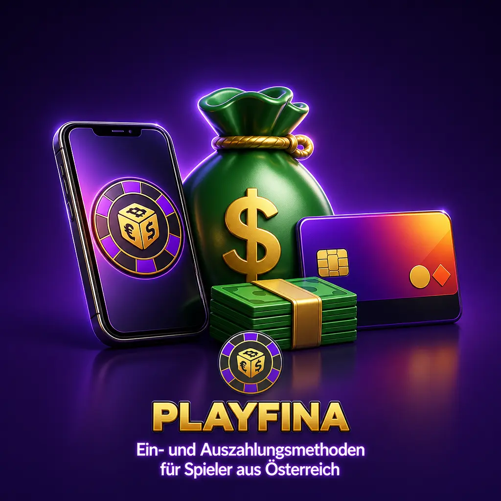 Übersichtstabelle der Ein- und Auszahlungsmethoden bei Playfina für Spieler aus Österreich mit Limits und Bearbeitungszeiten